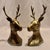 Metal Mid-Century Brass Stag Head Bookends - Set of 2 For Sale - Image 7 of 11