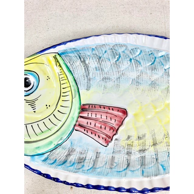 Vintage Italian Fish Serving Platter For Sale - Image 4 of 8