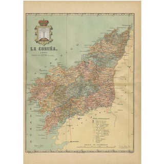 A Cartographic View of Galicias Maritime Province, 1901 For Sale
