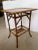 19Th. C. Tortoiseshell Bamboo Table With Red Tooled Leather Top For Sale - Image 10 of 11