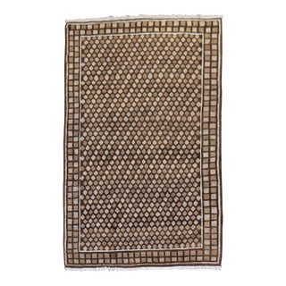 Zabihi Collection Persian Deco Brown Rug For Sale