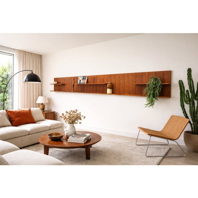 Large Vintage Rosewood Wall System, 1960s For Sale - Image 12 of 15