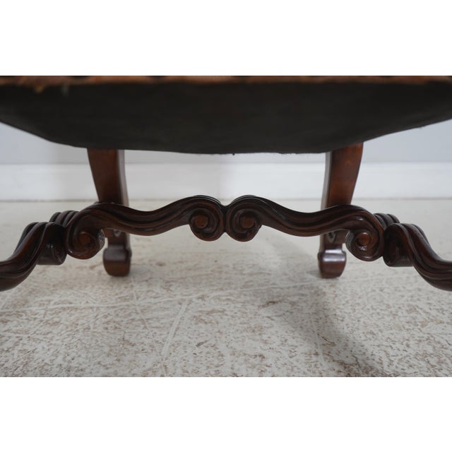 Set of 4 High Back Mahogany Upholstered Dining Chairs For Sale - Image 17 of 18