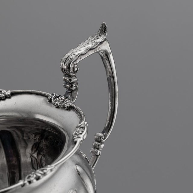 Antique Indian Silver Tea Set from Bangalore, 1890, Set of 3 For Sale - Image 15 of 18