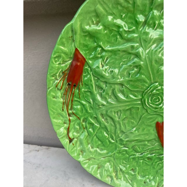 French Majolica Shrimp Plate HB Choisy Le Roi Circa 1930. The manufacture of Choisy le Roi was one of the most important...