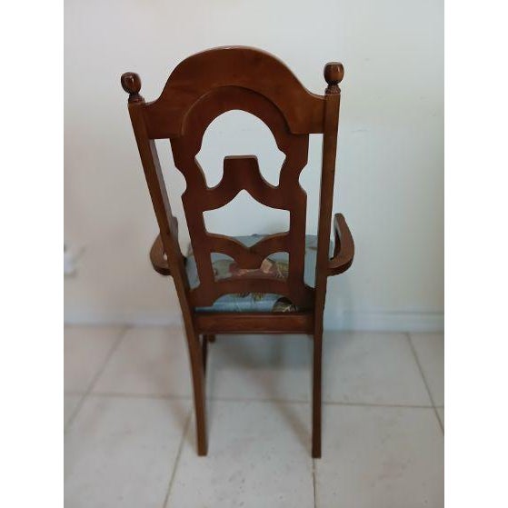 Vintage Mahogany Chippendale Style Dining Room Chair 3 Side And 1 Arm New Upholstered Seat Set of 4 Style: Chippendale...