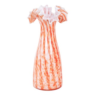 Italian Orange Vase, 1960s For Sale