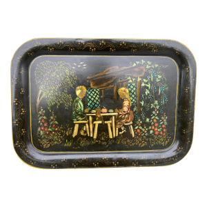 Antique Tole Painted Tray