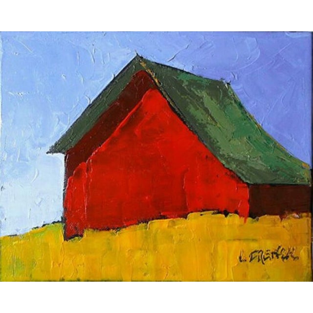Lynne French California Farm Red Barn Plein Air Painting Chairish