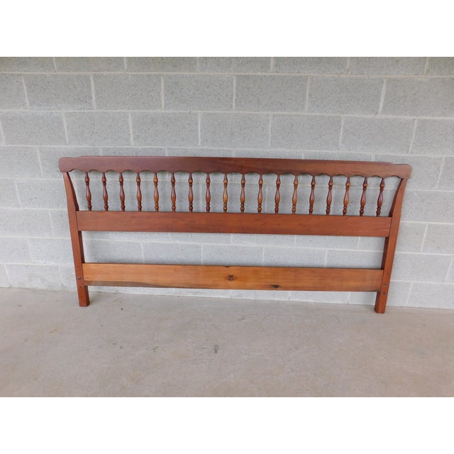 Henkel Harris Cherry King Size Headboard For Sale In Philadelphia - Image 6 of 8