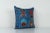 Mid-Century Modern Uzbek Blue Suzani Cushion Cover 20'' X 20'' For Sale - Image 3 of 5