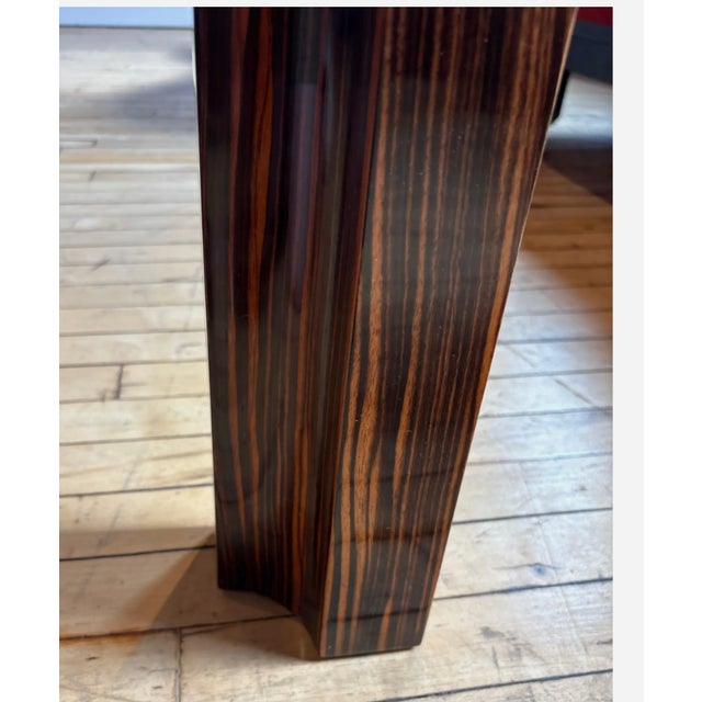 Attributed to Vladimir Kagan Dining Room Table, Zebrawood, 1970s For Sale - Image 9 of 11