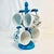 1970s Mid-Century Boho Chic Chinoiserie Flora Coffee Mugs on Tree - Set of 5. For Sale - Image 4 of 8