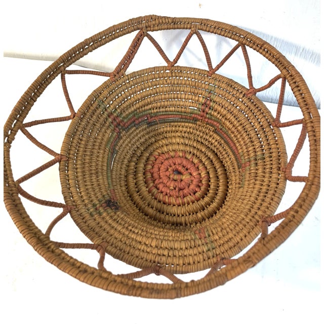 Vintage Hand Crafted Artist Woven Basket For Sale In Dallas - Image 6 of 8