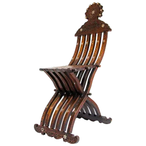 19th Century Inlaid Folding Middle Eastern Moorish Chair