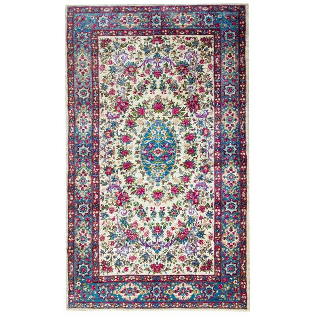 Early 20th Century Persian Kirman Rug For Sale - Image 11 of 11