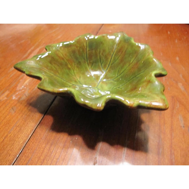 Mid-Century Modern Mid-Century Green Leaf Bowl For Sale - Image 3 of 8