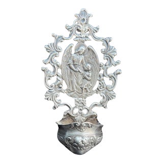 Late 19th Century, Sterling Silver Holy Water Font For Sale