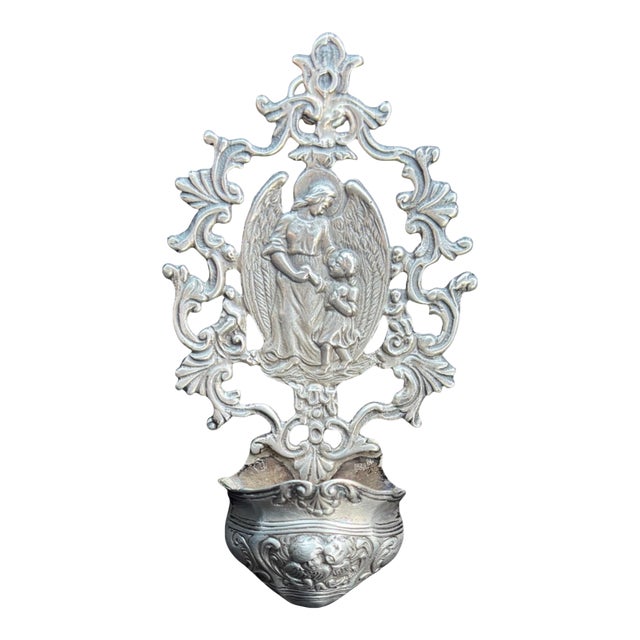 Late 19th Century, Sterling Silver Holy Water Font For Sale