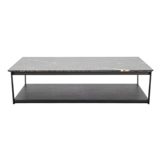Camerich Element Marble and Steel Coffee Cocktail Table 4 Ft For Sale