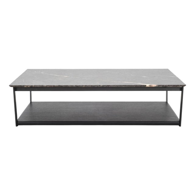 Camerich Element Marble and Steel Coffee Cocktail Table 4 Ft For Sale