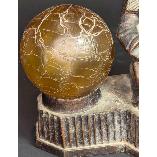Antique Art Deco Harlequin Table Lamp For Sale In Philadelphia - Image 6 of 13