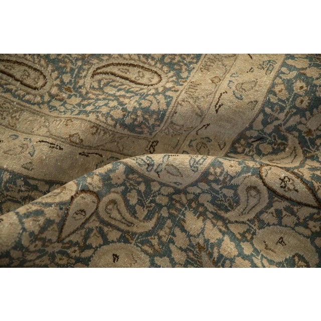 1940s Vintage Distressed Meshed Carpet - 9'4" x 13'5" For Sale - Image 5 of 10