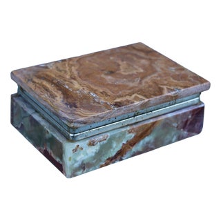 Onyx Jewelry Box, Italy, 1960s For Sale