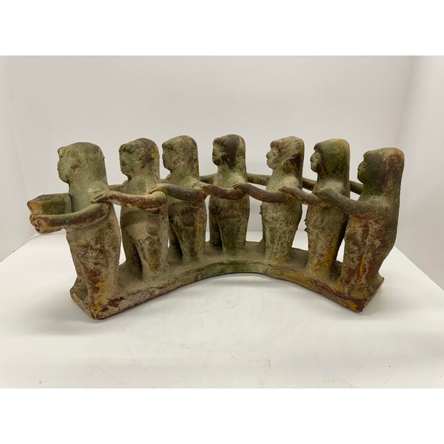 1950s 1950s Mexican Folk Art “Circle of Friends” Clay Unity Sculpture For Sale - Image 5 of 10