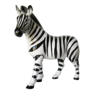 C.1960's Mid-Century Nippon Hand Painted Porcelain Glazed Standing Zebra