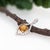 Citrine Pendant Necklace With Earth Mined Diamonds in Solid 14k Gold, Round 5mm For Sale In Columbus - Image 6 of 8