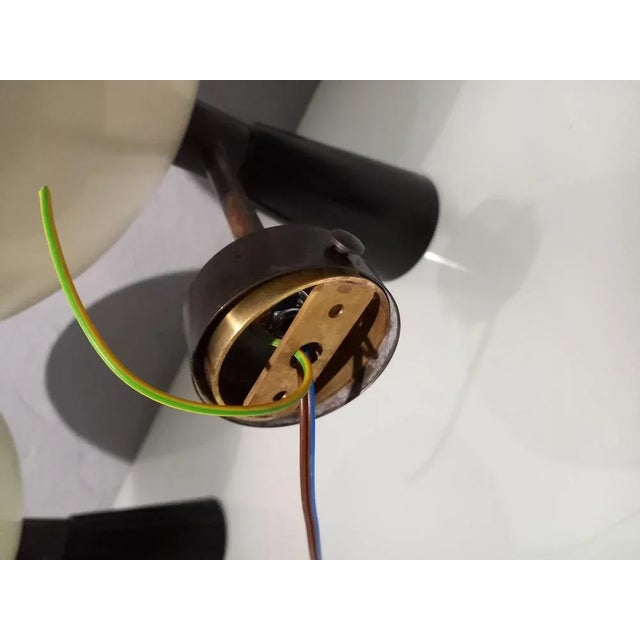 Black Vintage Wall Light in Black and White with Burnished Brass, 2000s For Sale - Image 8 of 12