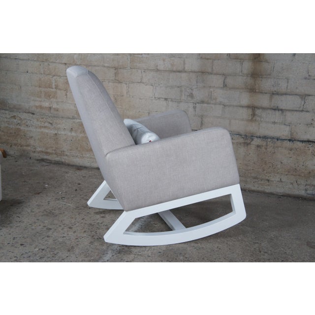 Late 20th Century Monte Scandinavian Modern Joya Nursery Rocker Rocking Chair & Ottoman - Set of 2 For Sale - Image 10 of 11