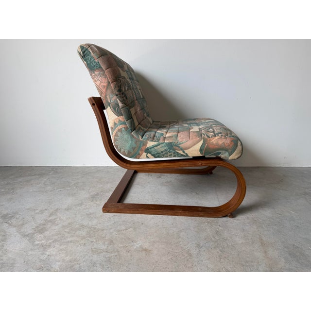 1970s Mid-Century Westnofa Style Cantilevered Bentwood Lounge Chair For Sale - Image 9 of 15