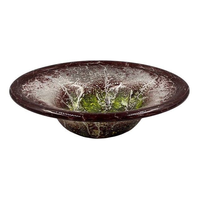 Vintage Art Deco Glass Bowl by Karl Wiedmann for WMF, 1930s For Sale