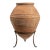 1930s Greek Terracotta Pithos Olive Oil Jar on Wrought Iron Stand For Sale