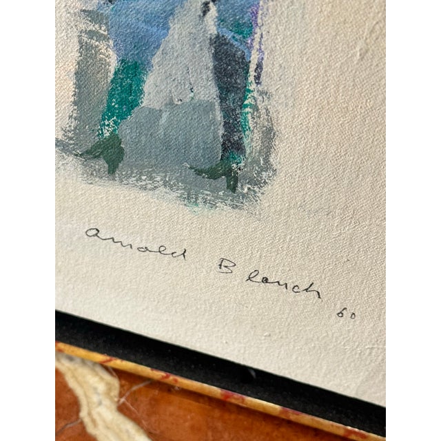 Milton Avery Arnold Blanch “Untitled (Figures by the Beach)” Oil on Canvas, 1960 For Sale - Image 4 of 12