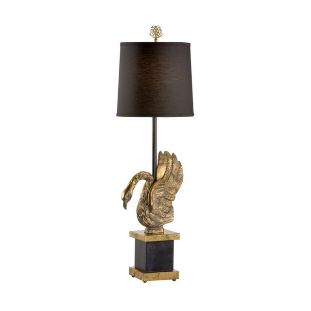 Contemporary Wildwood Swan Lake Table Lamp For Sale - Image 3 of 3