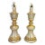 Vintage Italian Fluted Wood Silver and Gold Gilt Lamps- a Pair For Sale