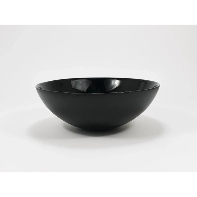 Large Black Centerpiece Glass Bowl from Riedel X Mesa, Italy, 1980s For Sale - Image 4 of 13
