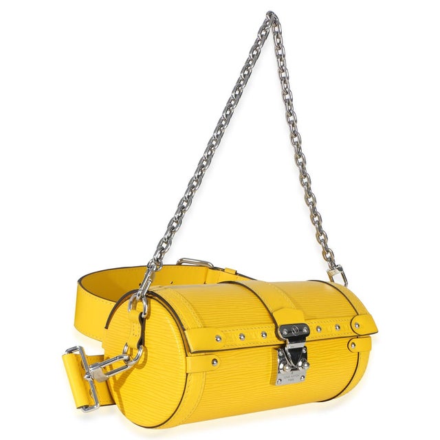 Contemporary Yellow Epi Papillon Trunk Shoulder Bag For Sale - Image 3 of 8