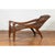 Wood Antique Indonesian Reclining Plantation Chair with Bamboo Slats and Carved Decor For Sale - Image 7 of 11