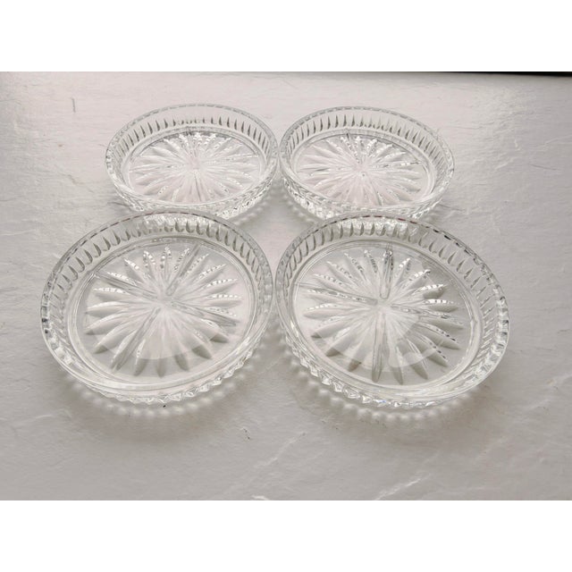 Vintage Princess House Clear Crystal Coasters Set of 4 3.5"D in very good condition.