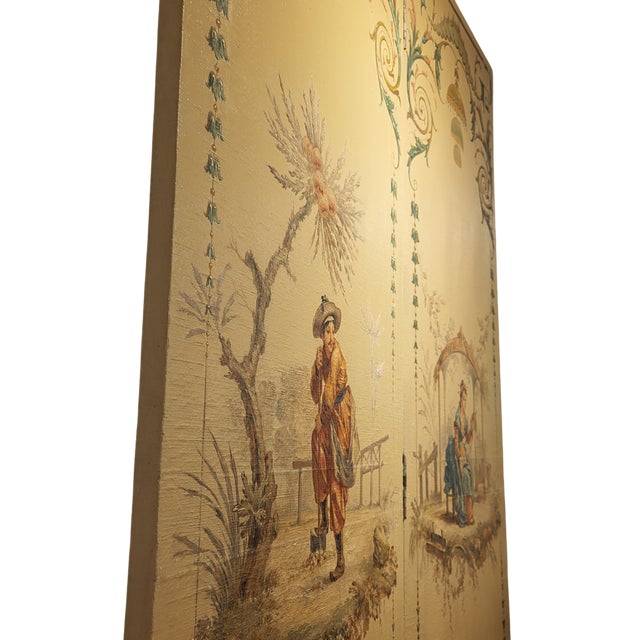 Antique French Chinoiseries Screen, Set of 2 For Sale - Image 14 of 15