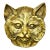 1950s Brass Cat Head Trinket Dish or Ashtray – Hollywood Regency Gold Brass For Sale