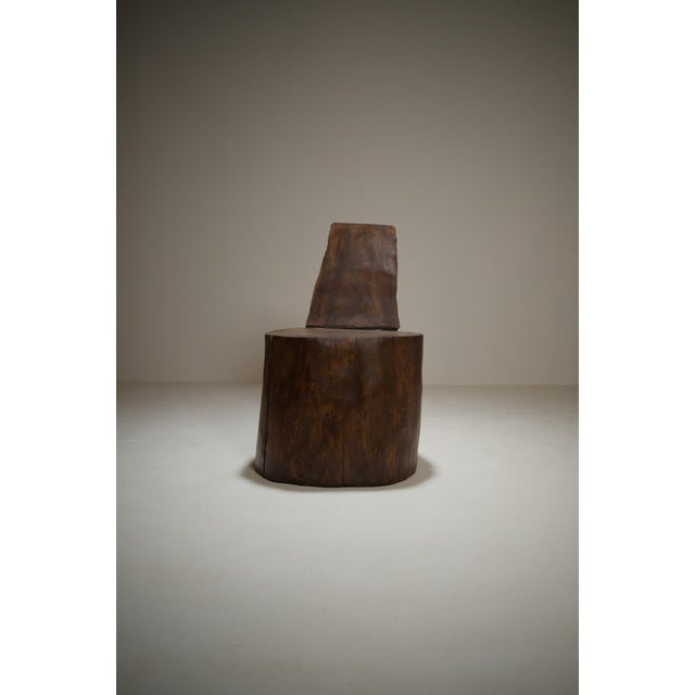 Vintage French Vernacular Monoxyl Chairs in Birch, 1960s, Set of 4 For Sale - Image 16 of 18