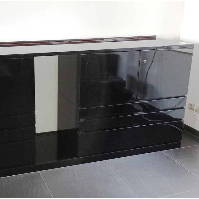 Urbino sideboard by hiroyuki tsugawa for dino gavina / studio simon, 1970s unbelievable condition belief in black...