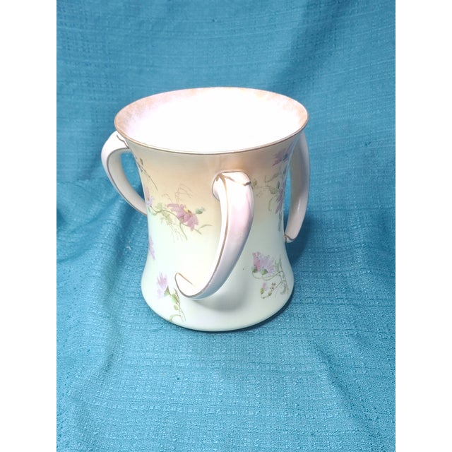 Victorian Doulton Burslem Triple Handled Tyg Loving Cup Netilat Yadayim Ritual Cup C. 1891 For Sale - Image 3 of 11