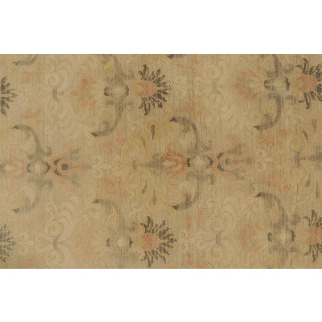 Rug & Kilim’s Oversized Spanish Arts & Crafts Style Rug With Floral Patterns For Sale In New York - Image 6 of 9