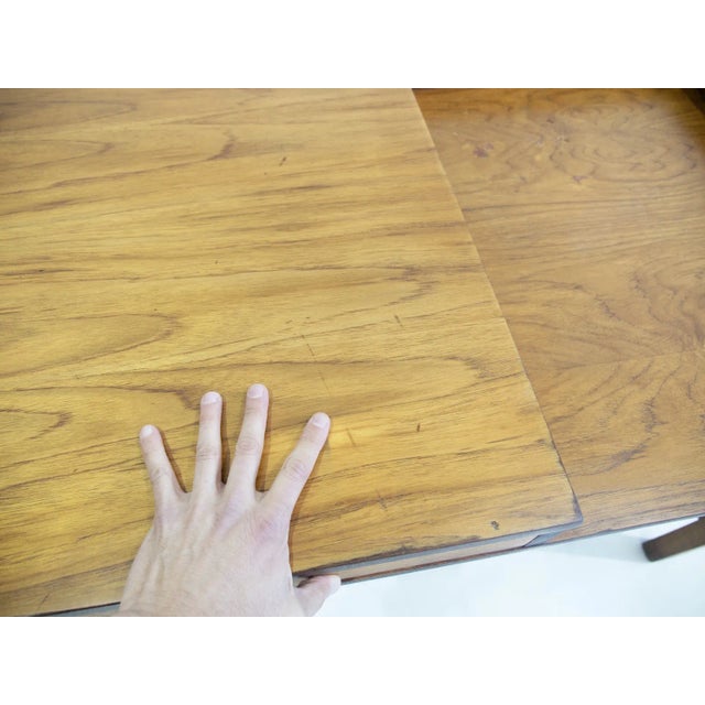 Danish Teak and Oak Wood Writing Desk, 1960s For Sale - Image 6 of 13